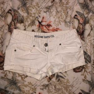 White Jean Shorts